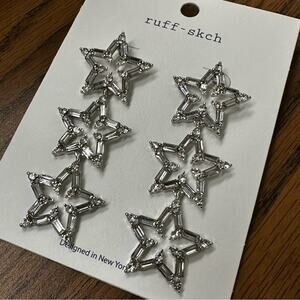 Ruff-Skch Silver Star Earrings